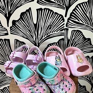 Girls Pink and Purple Clogs Bundle $25 for all 3 pairs